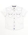 Image #1 - Cody James Toddler Boys' Bull Cactus Print Short Sleeve Snap Western Shirt , White, hi-res