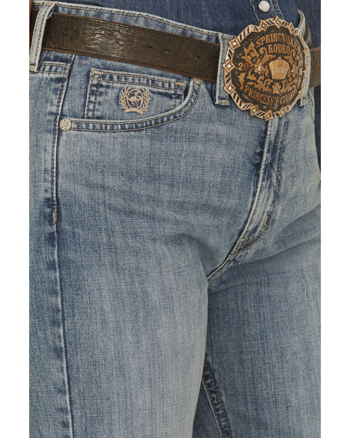 Image #2 - Cinch Women's Tatum Medium Wash High Rise Easy Fit Trouser Jeans, , hi-res