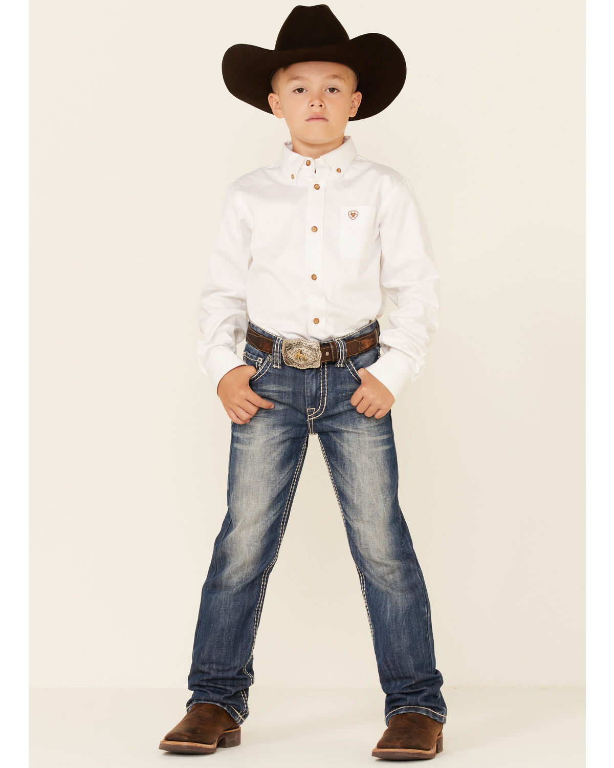Rock & Roll Denim Boy's BB Gun Boot Cut Jeans, Denim, hi-res