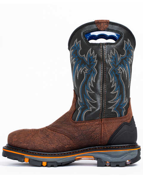 Image #3 - Cody James Men's Decimator Waterproof Western Work Boots - Nano Composite Toe, Brown, hi-res