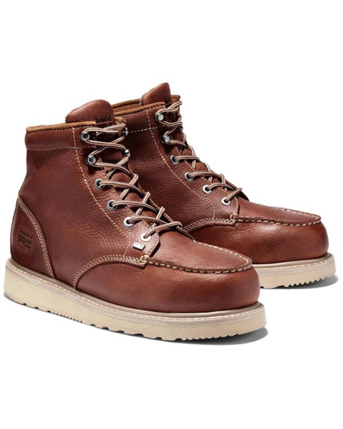 Timberland PRO Men's 6" Barstow Work Boots - Alloy Toe, Tan, hi-res