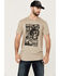 Image #1 - Moonshine Spirit Men's Skull Scene Short Sleeve Graphic T-Shirt , Tan, hi-res