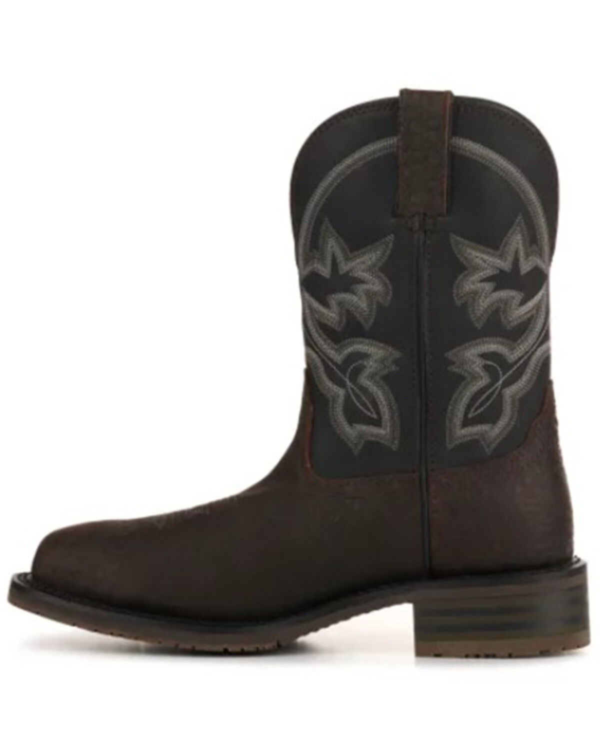 Image #3 - Double H Men's 10" Deep Scallop Waterproof Work Boots - Composite Toe, Black/brown, hi-res