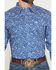 Image #3 - Cowboy Hardware Men's Scatter Paisley Print Long Sleeve Pearl Snap Stretch Western Shirt, Blue, hi-res