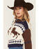 Image #2 - Sadie & Sage Women's Horse Zip-Up Sweater, Brown, hi-res