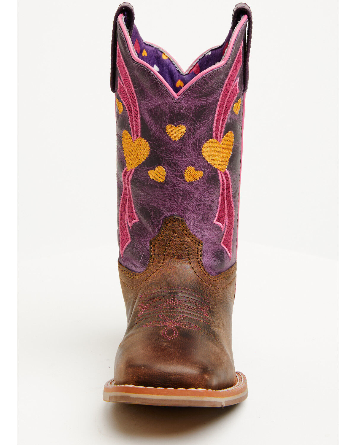 Image #4 - Dan Post Little Girls' Lottie Western Boots - Broad Square Toe, Tan, hi-res