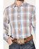 Image #3 - Resistol Men's Hardin Plaid Print Long Sleeve Button Down Western Shirt, Brown/blue, hi-res