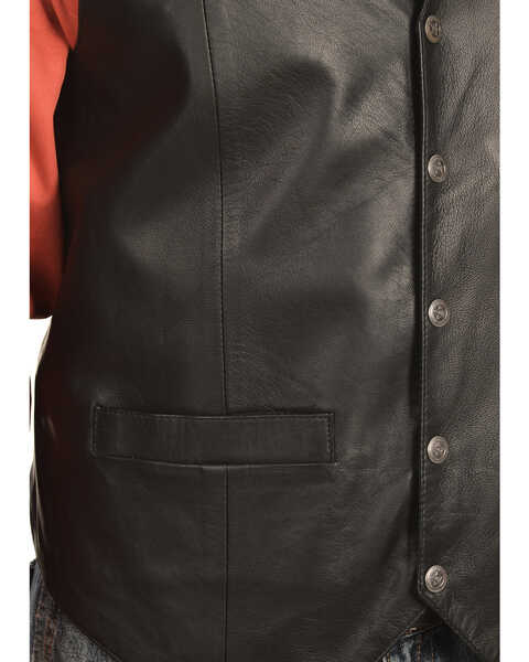 Image #3 - Scully Men's Lamb Leather Vest, Black, hi-res