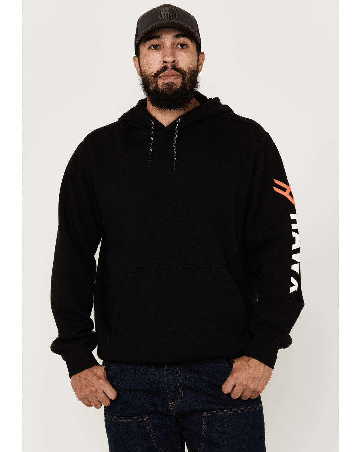 Image #2 - Hawx Men's Logo Sleeve Hooded Sweatshirt, , hi-res