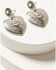 Image #1 - Shyanne Women's Heart Statement Earrings, Silver, hi-res