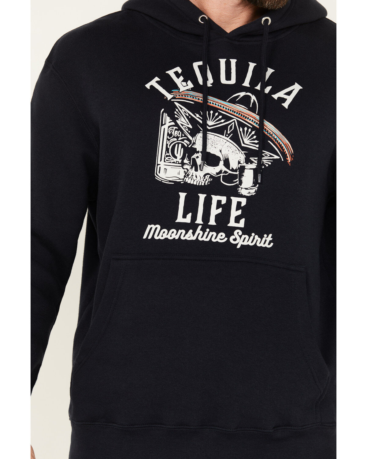 Image #3 - Moonshine Spirit&reg; Men's Tequila Life Hooded Sweatshirt, Navy, hi-res