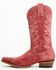 Image #3 - Shyanne Women's Bambi Suede Western Boots - Snip Toe, Red, hi-res