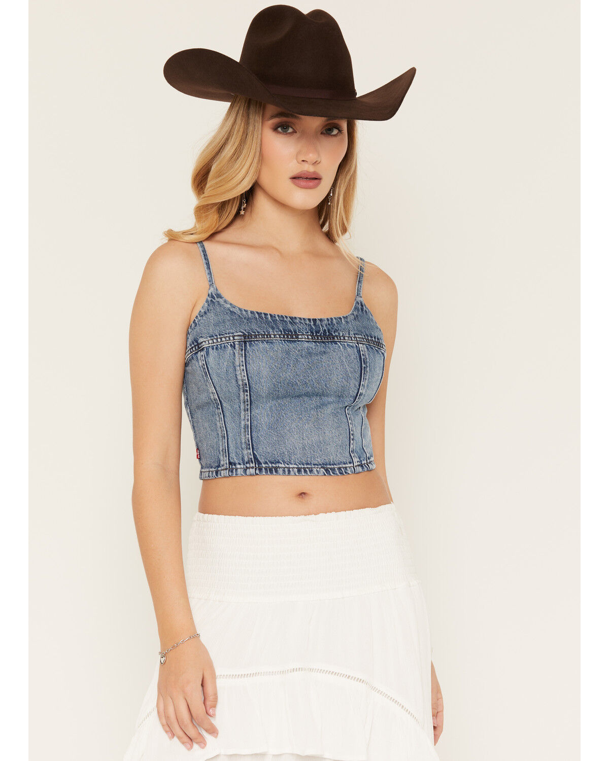 Image #1 - Levi's Women's Jadine Denim Cami Tank, Medium Wash, hi-res