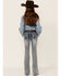 Image #4 - Grace In LA Girls' Medium Wash Border Pocket Bootcut Jeans, Blue, hi-res