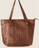 Image #2 - Cleo + Wolf Women's Basketweave Leather Tote, Brown, hi-res