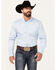 Image #1 - Cody James Men's Performance Twill Solid Long Sleeve Button-Down Western Shirt - Tall, Light Blue, hi-res