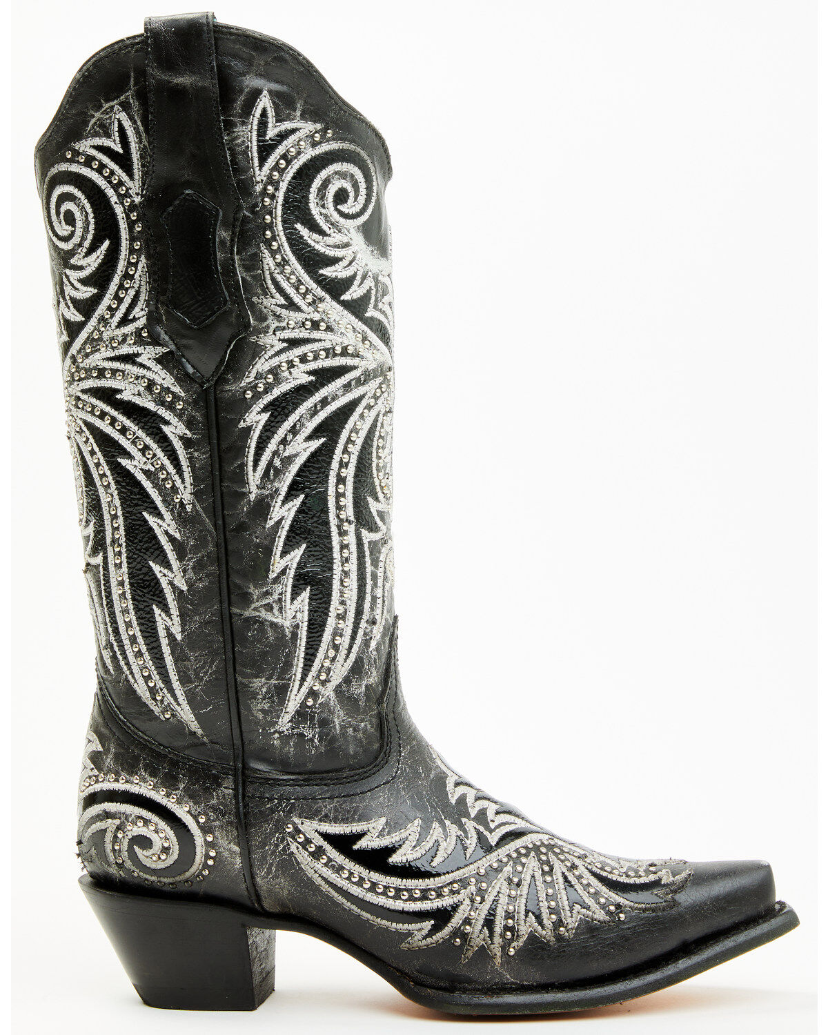 Image #2 - Corral Women's Studded Western Boots - Snip Toe, Black, hi-res