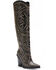 Image #1 - Azalea Wang Women's Texas Rhinestone Western Boots - Round Toe, Black, hi-res