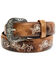 Image #1 - Shyanne Women's Lasy Cream Floral Western Belt, Brown, hi-res