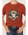 Image #3 - Rock & Roll Denim Boys' Steer Head Short Sleeve Graphic Tee, Rust Copper, hi-res