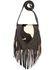 Image #1 - American West Women's Pony Hair-On Fringe Saddle Crossbody, Chocolate, hi-res