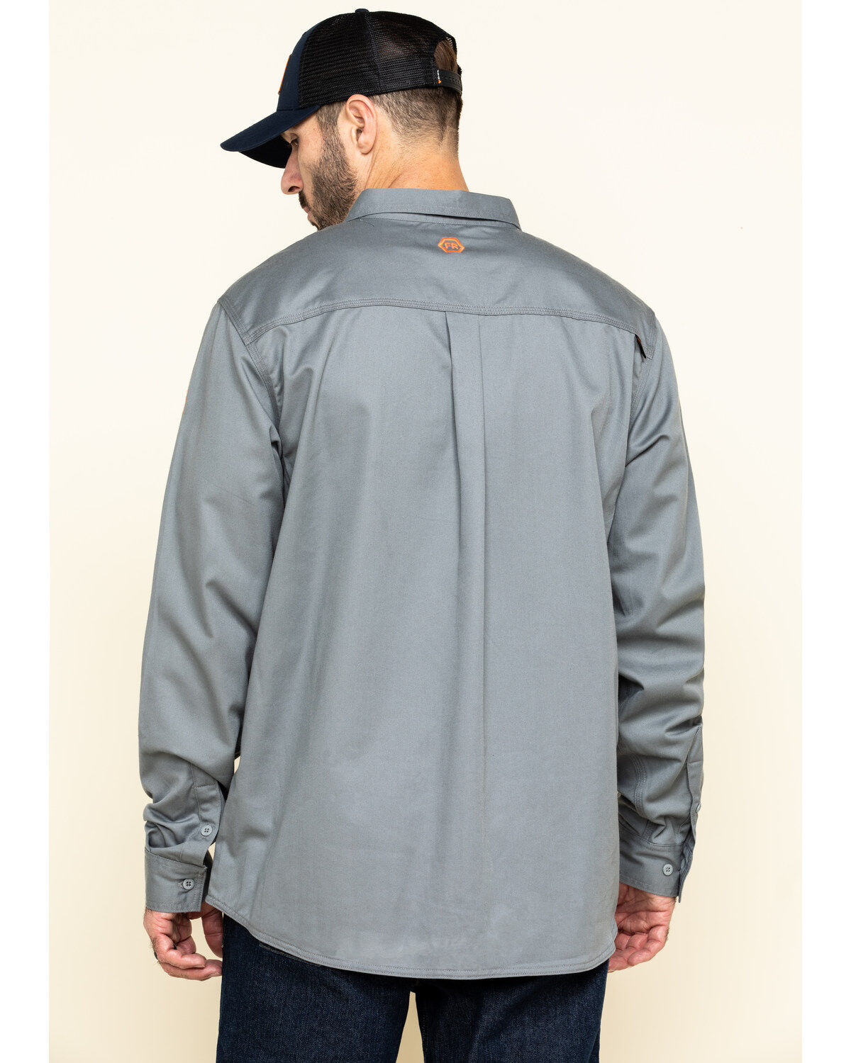 Image #2 - Hawx Men's FR Long Sleeve Woven Work Shirt - Tall, Silver, hi-res