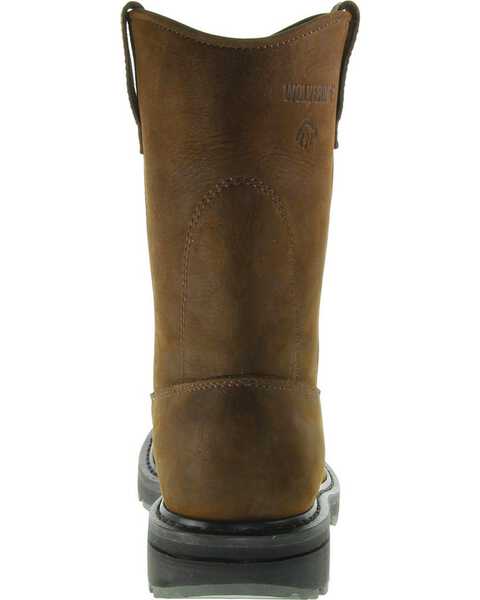 Image #9 - Wolverine Men's Steel Toe Wellington Work Boots, Brown, hi-res