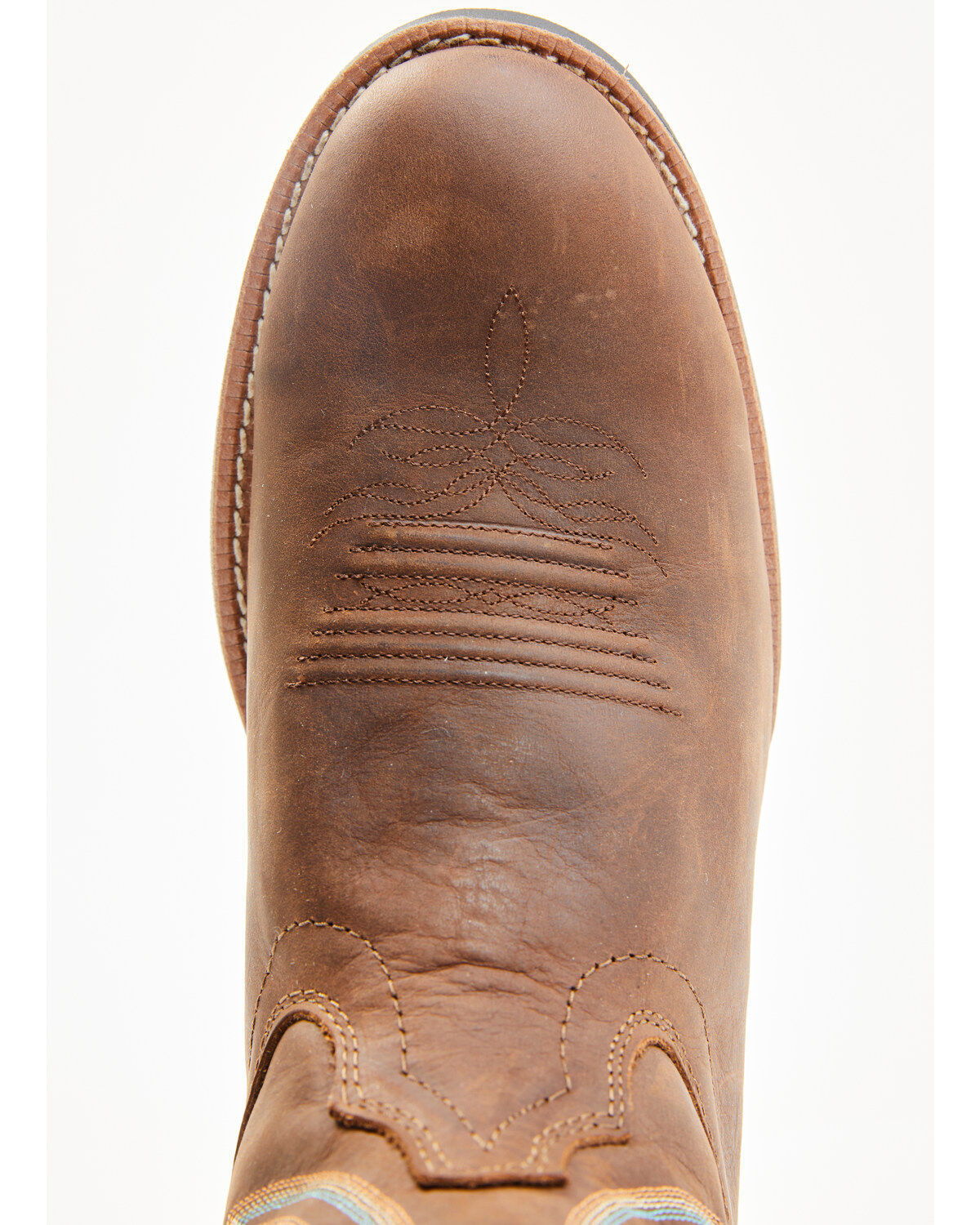 Image #6 - Justin Men's Stampede Rendon Western Boots - Round Toe, Pecan, hi-res