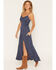 Image #2 - Angie Women's Sleeveless Polka Dot Midi Dress, Navy, hi-res