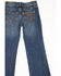 Image #4 - Wrangler Girls' Dark Wash Darci Trousers , Blue, hi-res