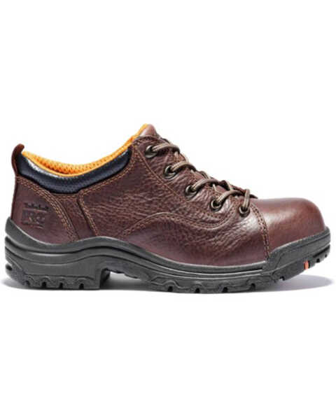 Image #3 - Timberland Pro Women's Titan Oxford Work Shoes - Alloy Toe, Brown, hi-res