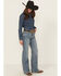Image #1 - Cinch Women's Tatum Medium Wash High Rise Easy Fit Trouser Jeans, , hi-res