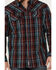 Image #3 - Moonshine Spirit&reg; Men's Fire Starter Large Plaid Long Sleeve Snap Western Shirt, Red, hi-res