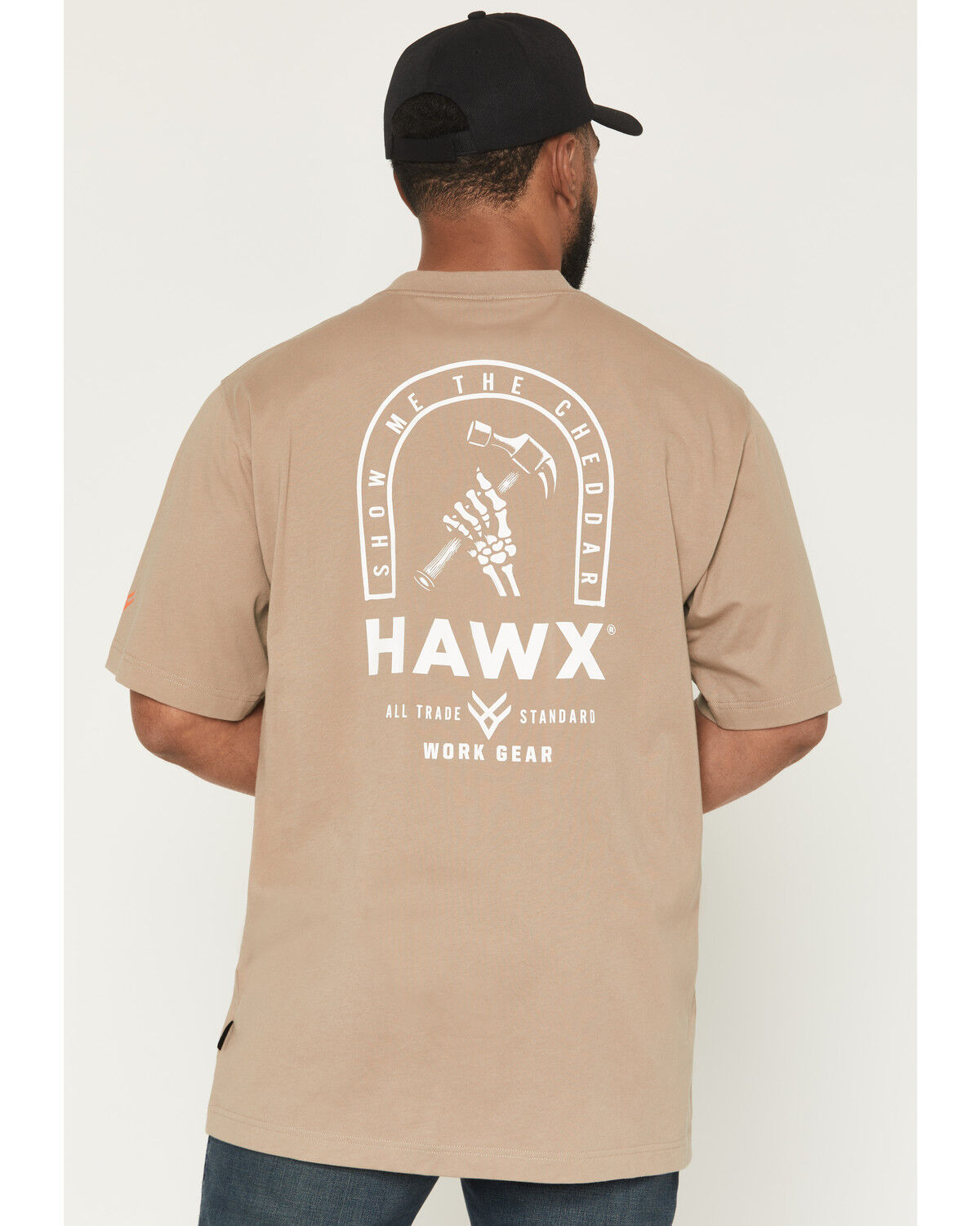 Hawx Men's Work To The Bone Short Sleeve Graphic T-Shirt, Tan, hi-res