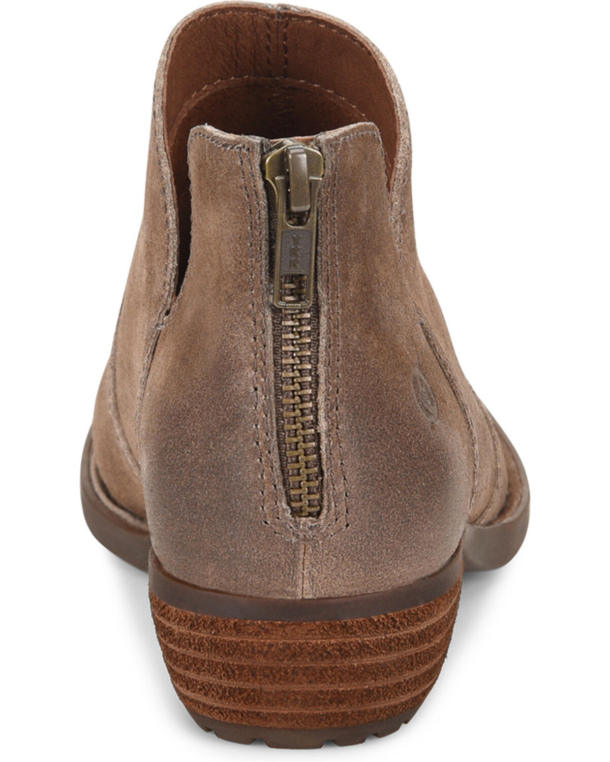 Image #6 - Born Women's Distressed Taupe Kerri Full-Grain Fashion Bootie - Round Toe, Taupe, hi-res