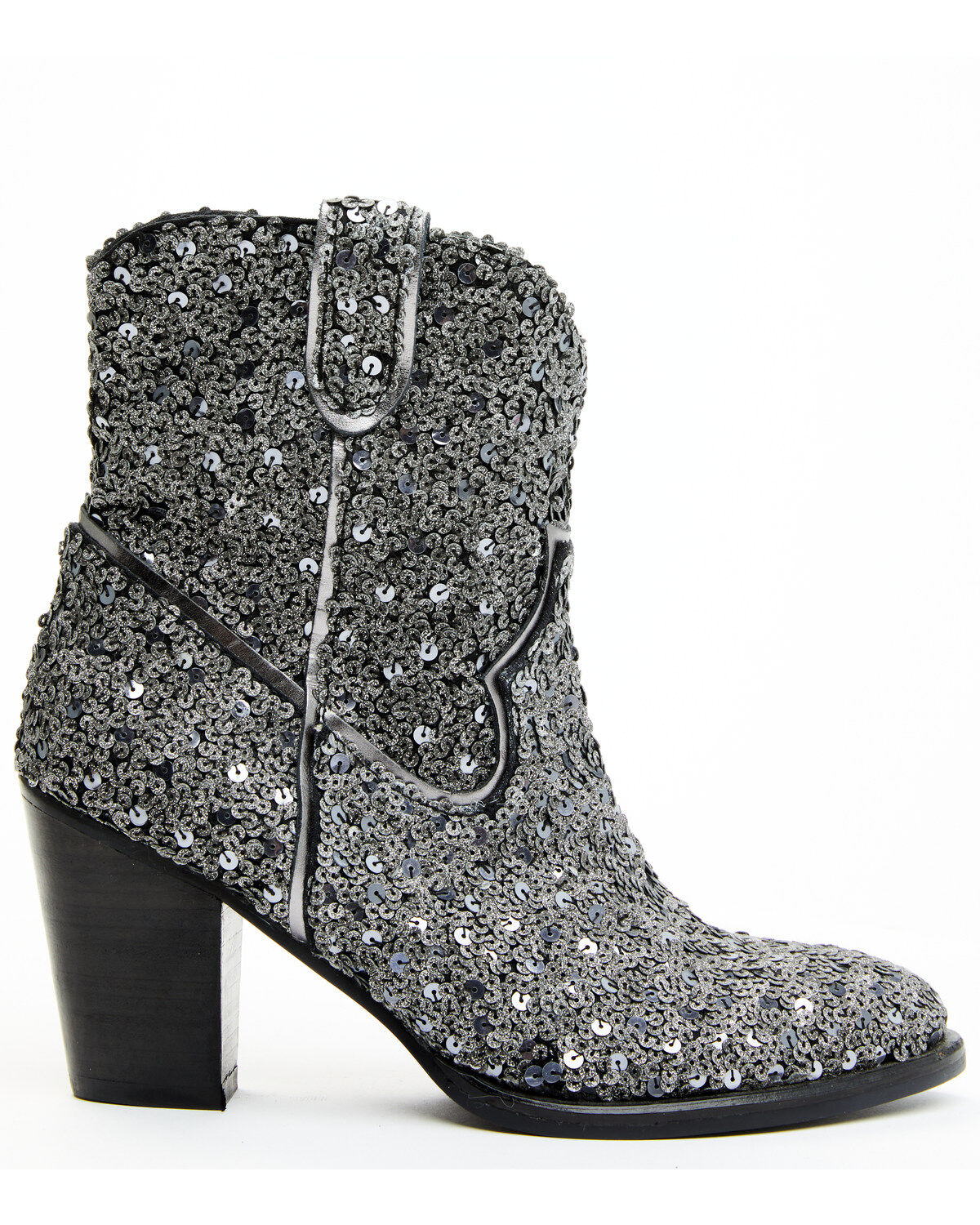Image #2 - Shyanne Women's Dolly Western Booties - Round Toe, Silver, hi-res