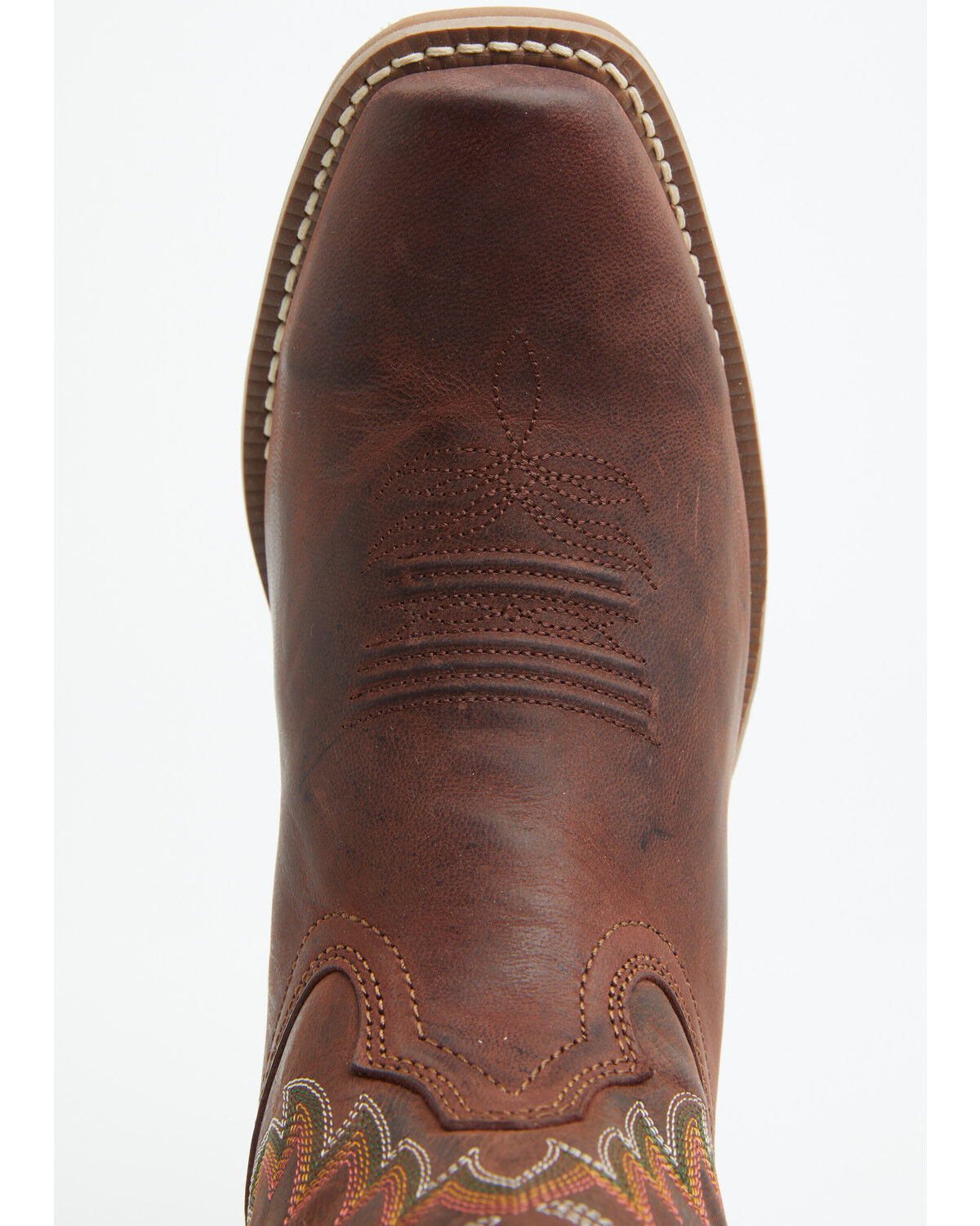 Image #6 - Justin Men's Frontier Cowboy Town Bay Performance Western Boots - Square Toe, Brown, hi-res