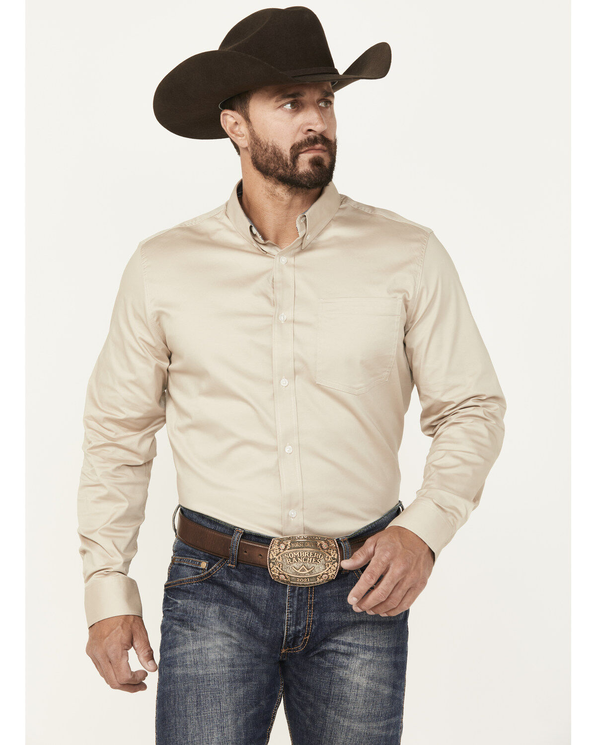 Product Name:  Cody James Men's Basic Twill Long Sleeve Button-Down Performance Western Shirt - Big