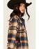 Image #2 - Idyllwind Women's Dowlan Plaid Print Shacket , Indigo, hi-res