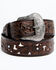 Image #1 - Shyanne Women's Brown Filigree & Floral Cutout Tooled Leather Belt, Brown, hi-res