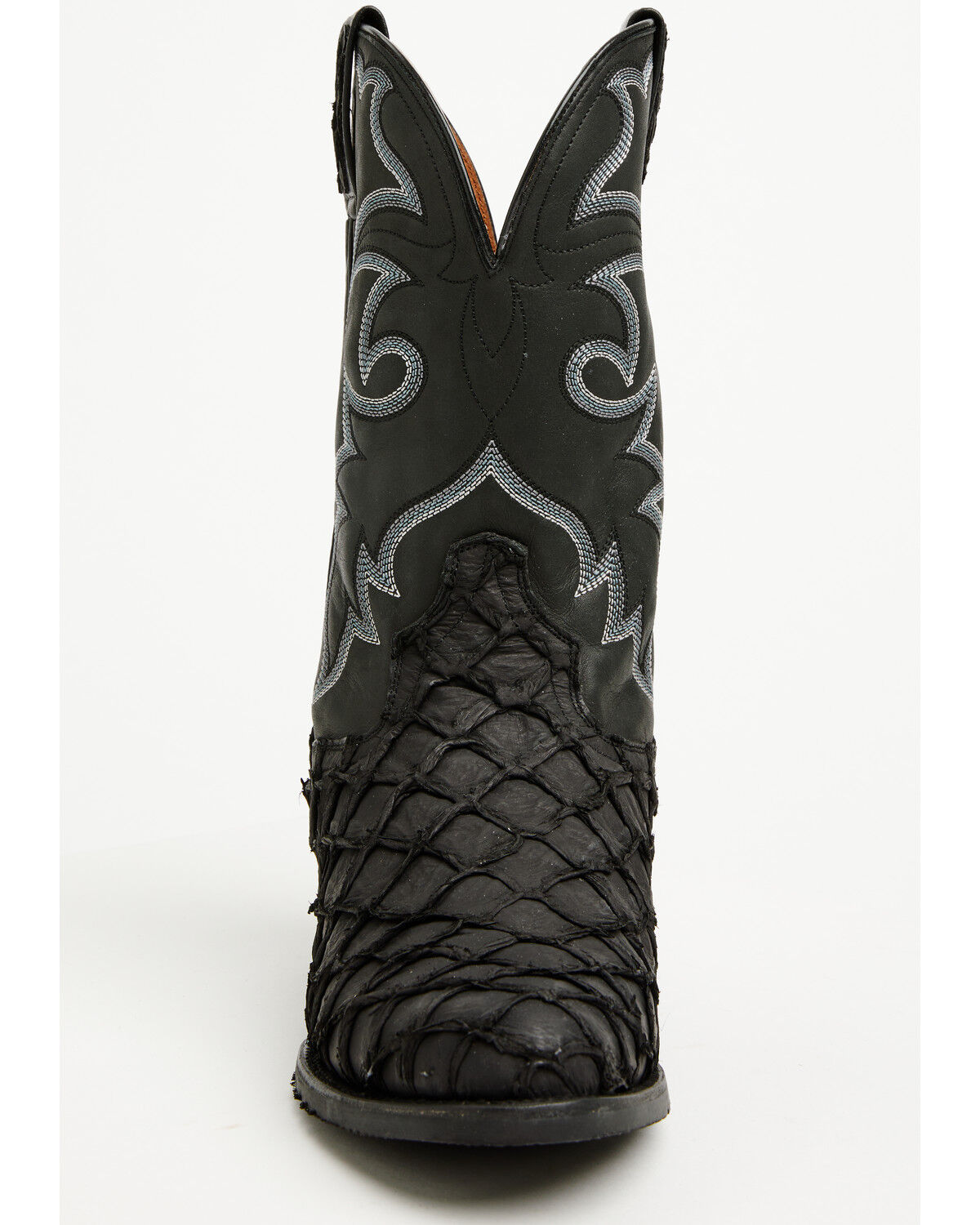 Image #4 - Dan Post Men's Exotic Pirarucu Western Boots - Round Toe, Black, hi-res