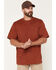 Image #2 - Hawx Men's Solid Graphic Short Sleeve Pocket Work T-Shirt, Dark Orange, hi-res