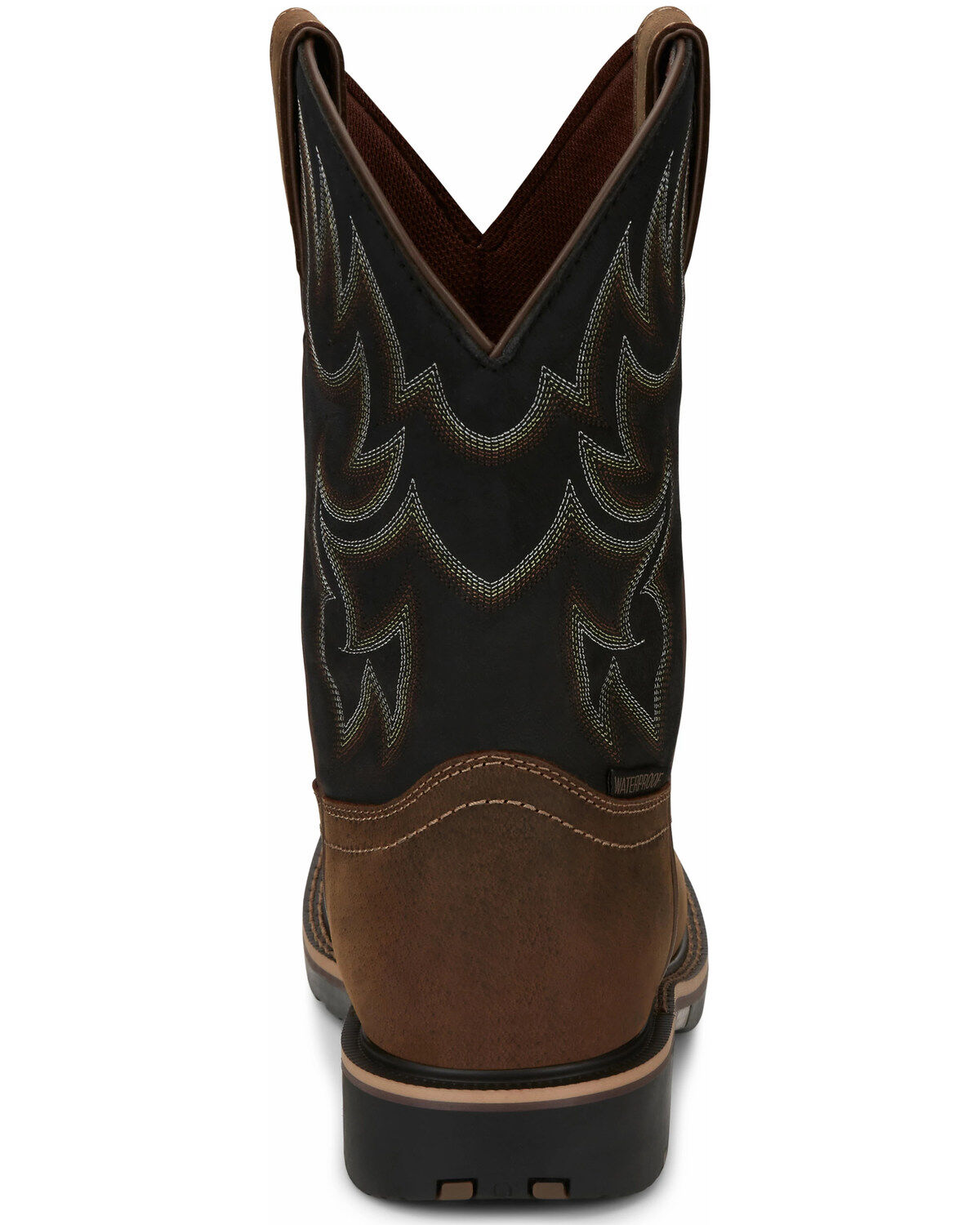 Image #4 - Justin Men's Fireman Black Performance Western Boots - Square Toe, Tan, hi-res