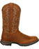 Image #2 - Durango Rebel Men's Waterproof Western Boots - Round Toe, Brown, hi-res