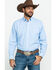 Image #1 - Ariat Men's Wrinkle Free Solid Long Sleeve Button Down Western Shirt, Light Blue, hi-res