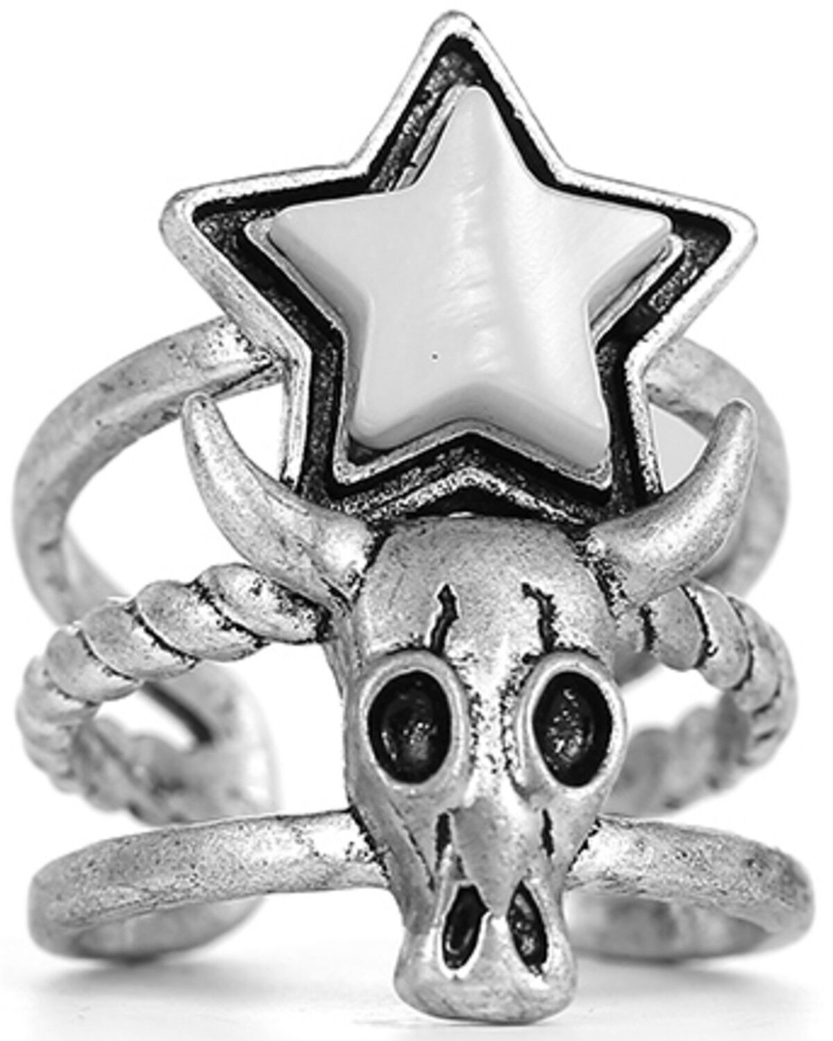 Cowgirl Confetti Women's Star Light Ring, Silver, hi-res