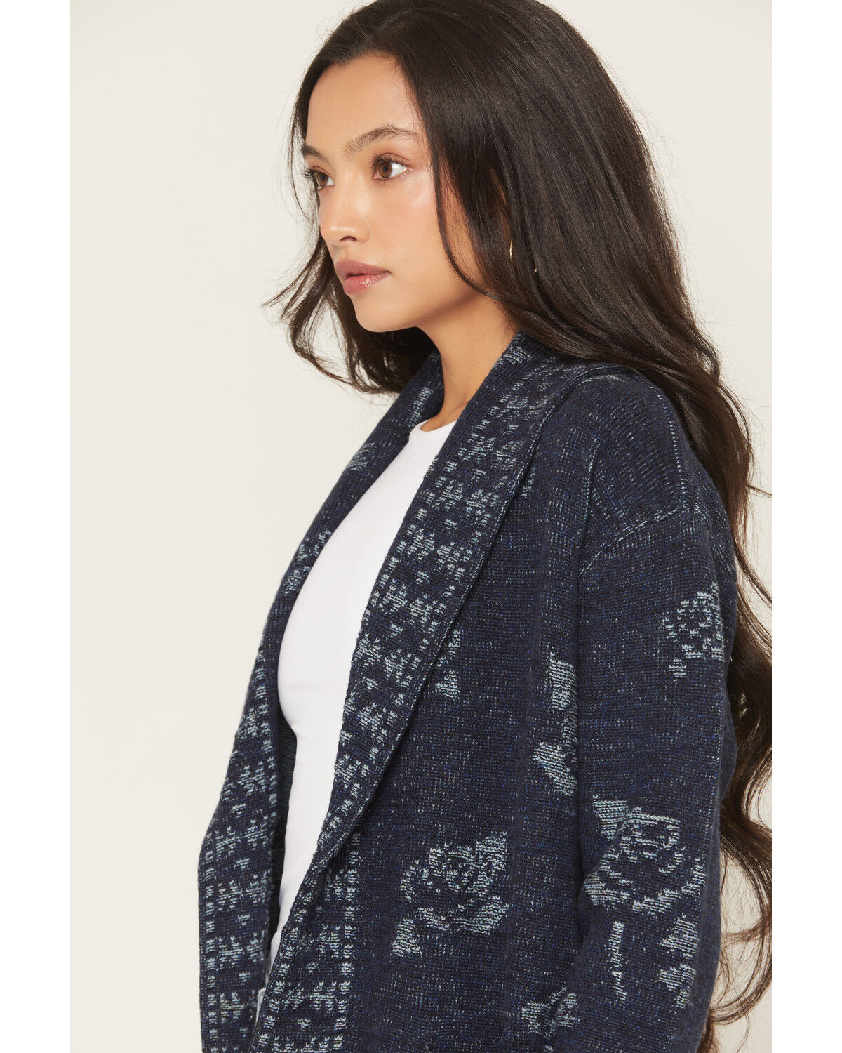 Image #4 - Idyllwind Women's Lauren Rose Cardigan Sweater, Indigo, hi-res