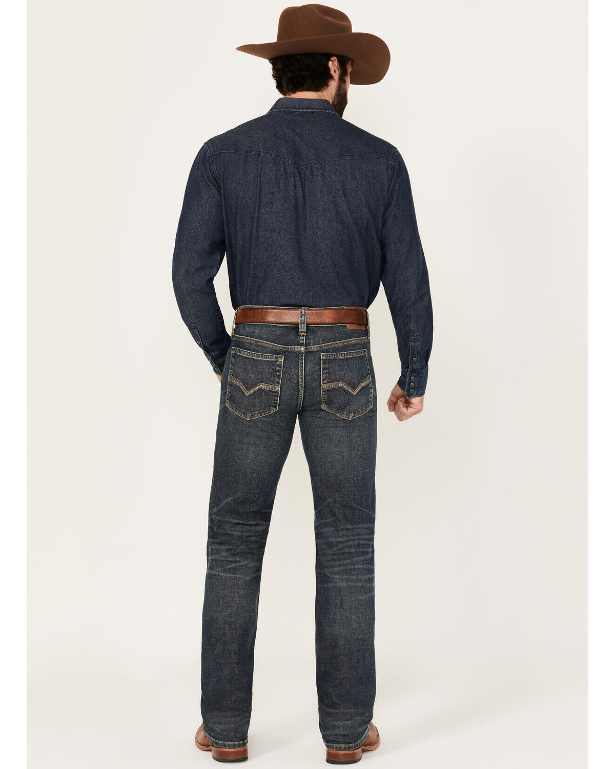 Image #3 - Moonshine Spirit&reg; Men's Pantera Wash Decker Slim Straight Stretch Denim Jeans, Dark Wash, hi-res