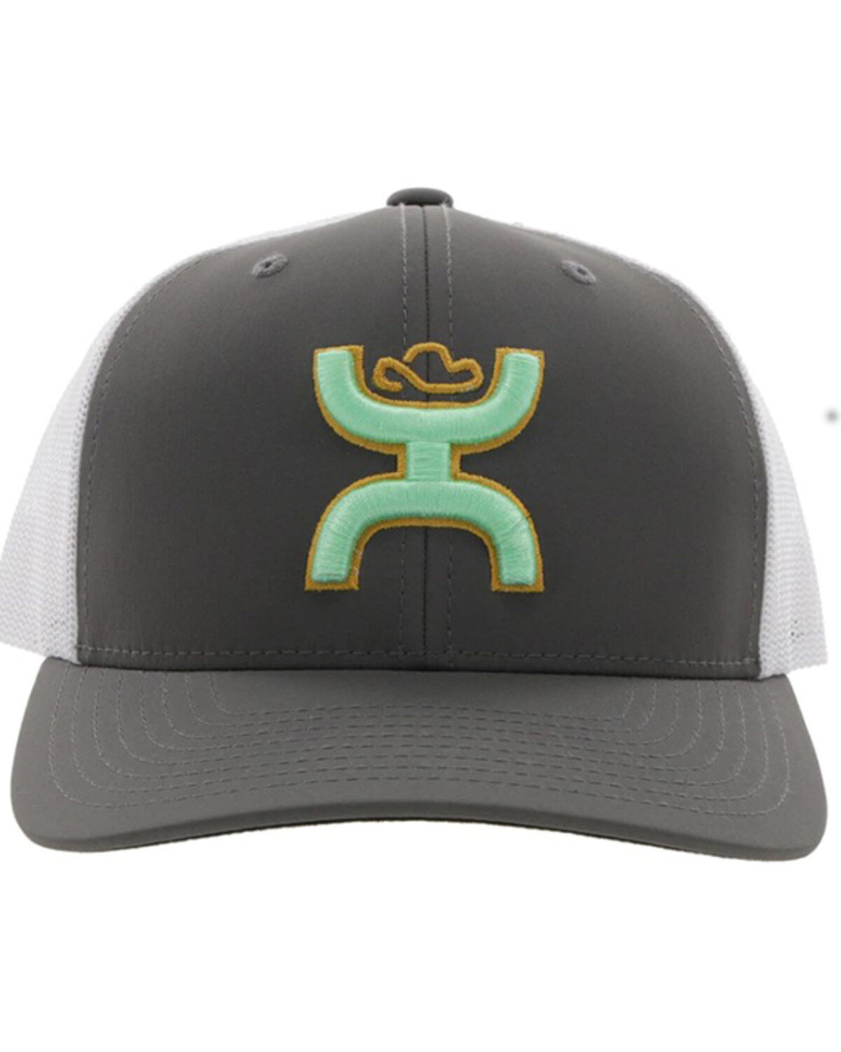 Image #2 - Hooey Men's Sterling Logo Embroidered Trucker Cap, Grey, hi-res