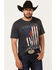 Image #1 - Cody James Men's Rebellion Americana Short Sleeve Graphic T-Shirt , Blue, hi-res